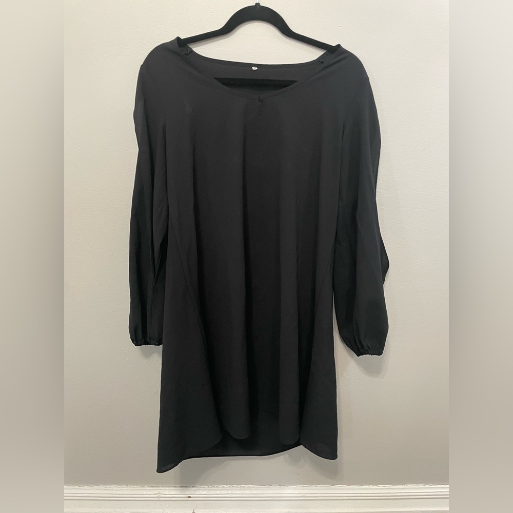Black sheer dress.